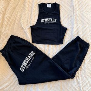 Gymshark Black Tank Top & Jogger Set